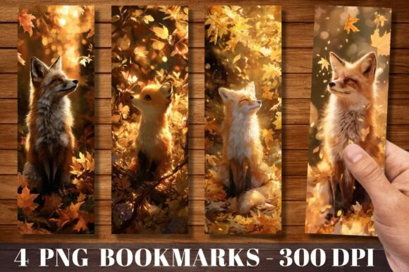 Autumn Fox Bookmark for Crafts & Branding