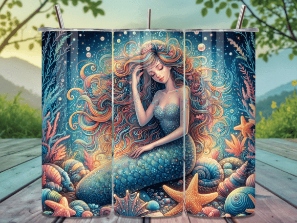 Beautiful Mermaid Fantasy Ocean Tumbler Wraps Review
