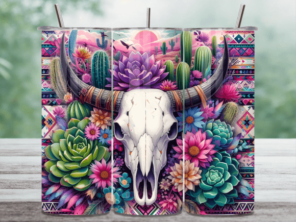 Boho Bull Skull Succulent Tumbler Wrap Review