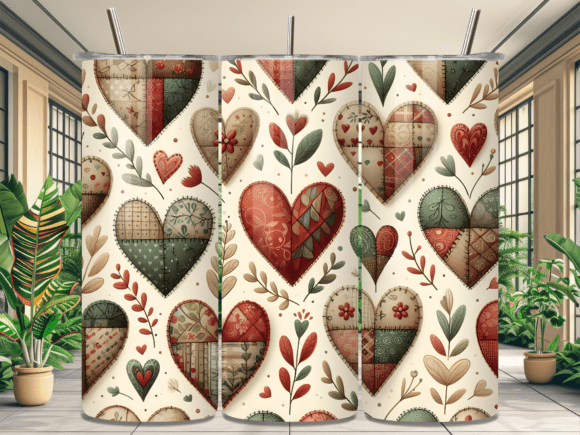 Boho Quilt Patchwork Heart Tumbler Wraps Review