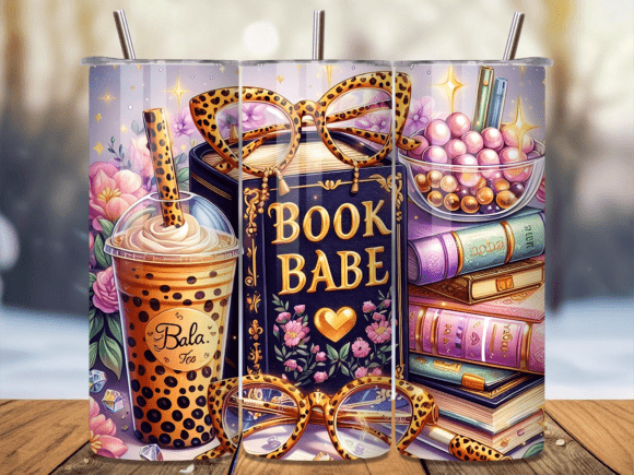 Cheetah Book Babe Boba Tea Tumbler Wraps Review