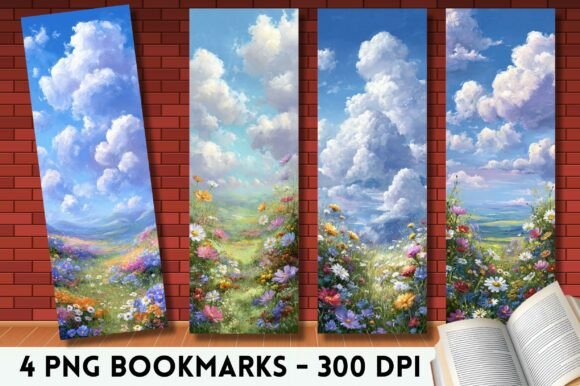 Dreamy Spring Flower Bookmark for Crafts