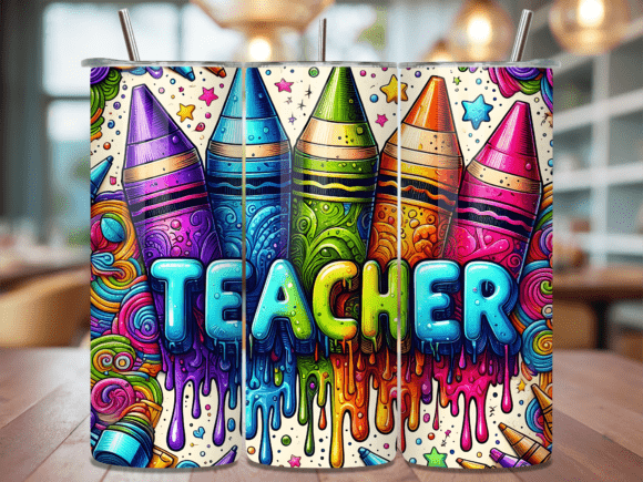 Dripping Crayon Teacher Tumbler Wrap Review