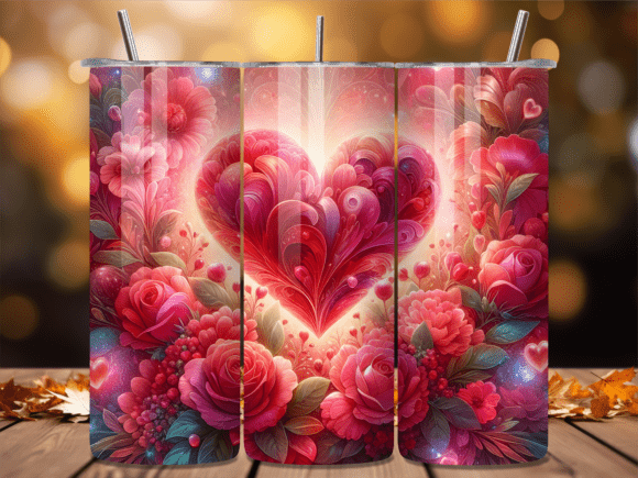 Floral Heart Roses Valentine Tumbler Wraps Review