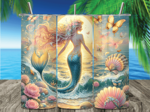 Golden Mermaid Under Sea Tumbler Wrap Review