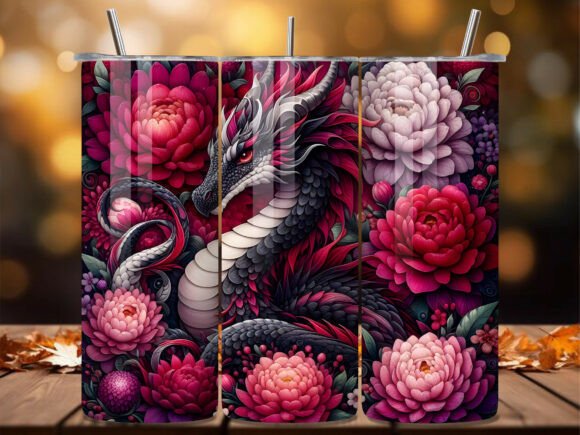 Mythical Floral Red Dragon Tumbler Wrap Review