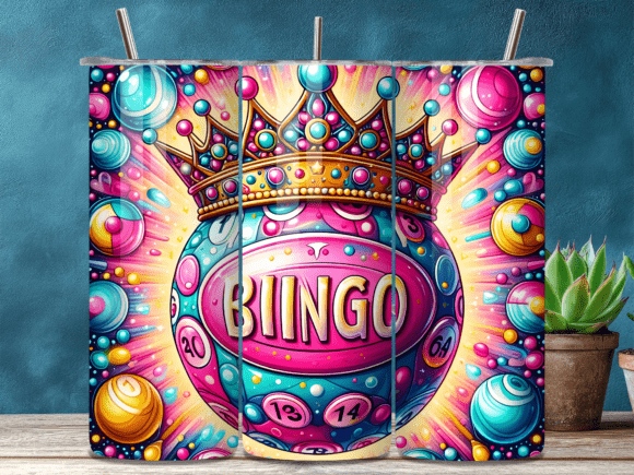 Pink Crown Bingo Lucky Ball Tumbler Wraps Review