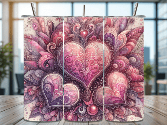 Pink Ornate Boho Heart Tumbler Wraps Review