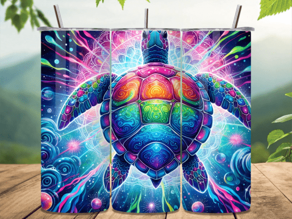 Psychedelic Neon Sea Turtle Tumbler Wraps Review