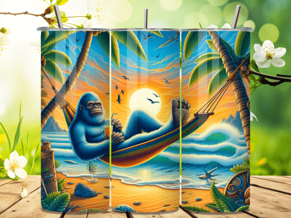 Summer Bigfoot Beach Hammock Tumbler Wraps Review