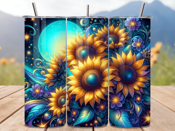 Sunflowers and Moon Night Tumbler Wraps Review