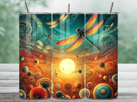 Sunset Garden Dragonfly Tumbler Wraps Review