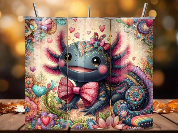 Sweet Heart Pink Bow Axolotl Tumbler Wrap Review