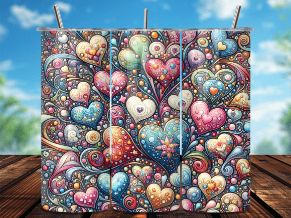 Valentine Day Glitter Heart Tumbler Wrap Review