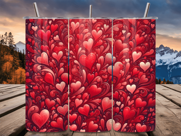 Valentines Day Swirl Heart Tumbler Wrap Review